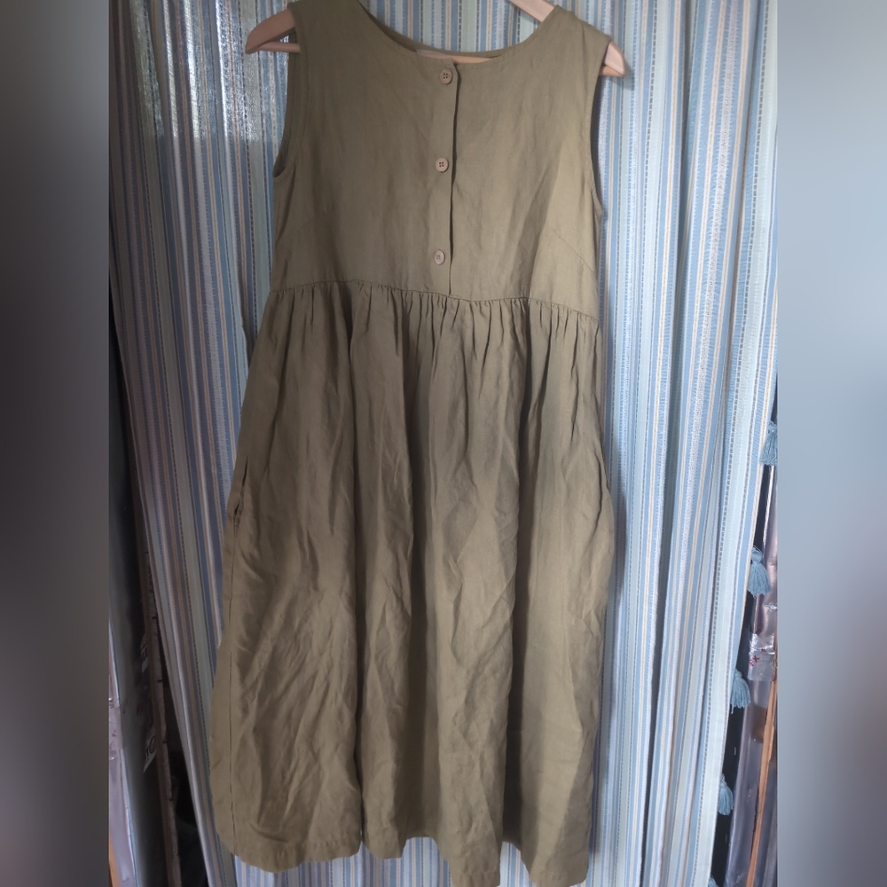 Linenfox Joy Dress XS Olive